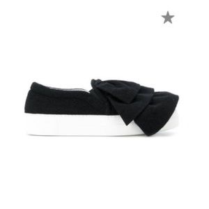JOSHUA SANDERS BOW RUCHED SLIP-ON SNEAKERS SHOES